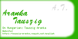 aranka tauszig business card